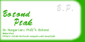 botond ptak business card